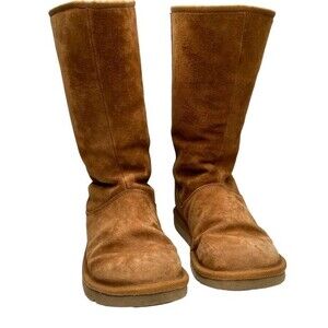 Ugg Australia Camel F3008H Tall Sheep Skin Boots Size 7